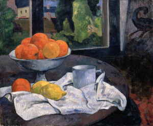 Paul GauguinNature morte à la coupe de fruits et aux citrons, vers 1889-1890 Huile sur toile, 50 x 60 cm